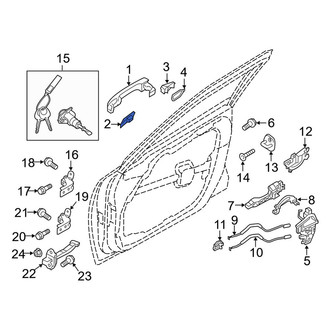 Kia OE - Left Exterior Door Handle Gasket