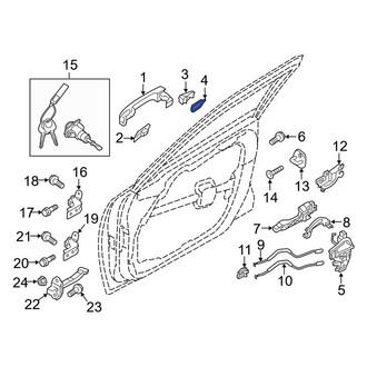 Kia OE - Left Exterior Door Handle Cover Gasket