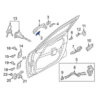 Kia OE - Left Exterior Door Handle Gasket