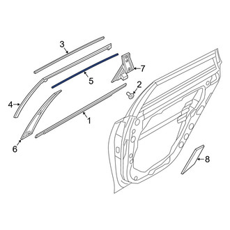 Kia OE - Front Right Outer Door Reveal Molding