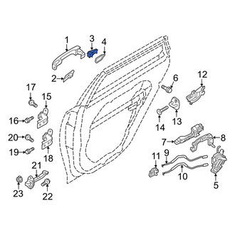 Kia OE - Front Right Outer Exterior Door Handle Cover