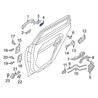 Kia OE - Left Exterior Door Handle Cover Gasket