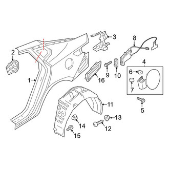 Kia OE - Quarter Panel & Components (USA Built), (EX / LX / LX 1.6T / SX / SX Limited)