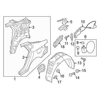 Kia OE - Quarter Panel & Components (Korea Built), (EX / LX / LX 1.6T / SX / SX Limited)