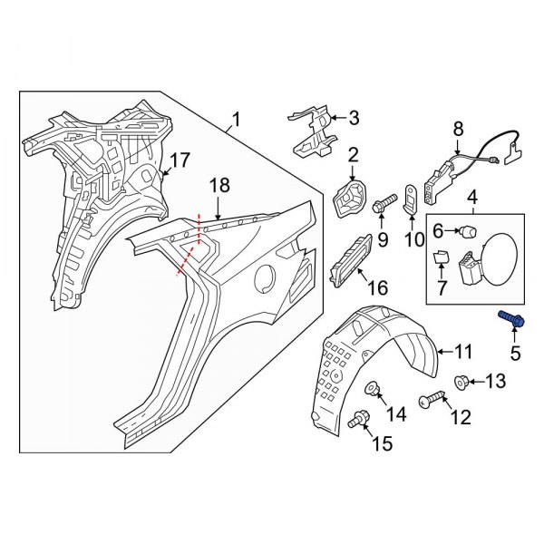 Fuel Filler Door Bolt