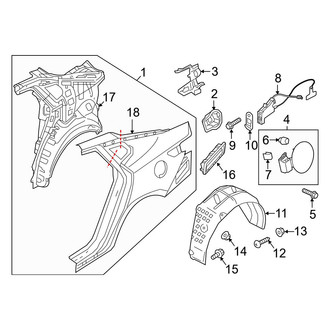 Kia OE - Quarter Panel & Components (Hybrid EX / Hybrid Premium / Plug-In Hybrid EX)