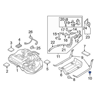 Kia OE - Fuel Tank Strap Nut