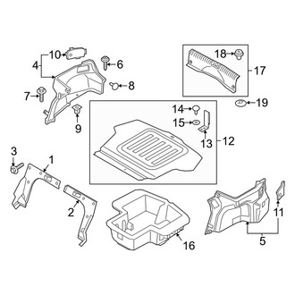 Kia OE - Rear Body & Floor - Interior Trim (US Built, Trunk Compartment), (EX / LX / LX 1.6T / SX / SX Limited)