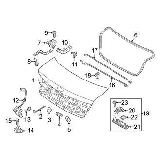 Kia OE - Trunk Lid - Lid & Components (Hybrid EX / Hybrid Premium / Plug-In Hybrid EX)