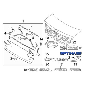 Kia OE - Rear Deck Lid Emblem