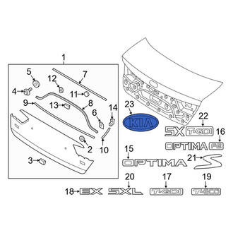 Kia OE - Rear Deck Lid Emblem