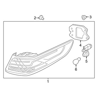 Kia OE - Rear Lamps - Tail Lamps (With LED), (EX / LX / LX 1.6T / SX / SX Limited)