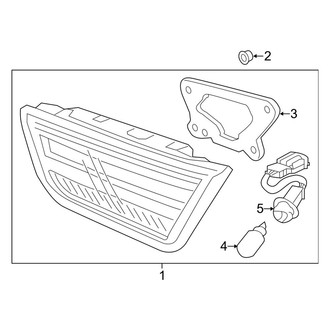 Kia OE - Rear Lamps - Backup Lamps (With LED), (EX / LX / LX 1.6T / SX / SX Limited)