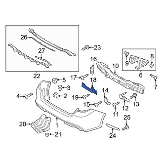 Kia OE - Rear Center Bumper Cover Bracket