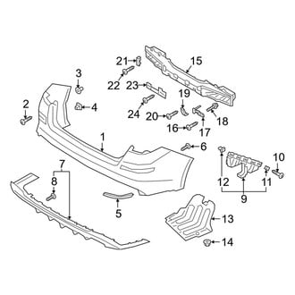 Kia OE - Rear Bumper - Bumper & Components (Covers & Trim), (EX / EX Premium / LX / S / Special Edition / SX)