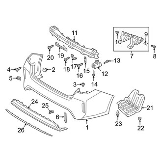 Kia OE - Rear Bumper - Bumper & Components (Covers & Trim), (Hybrid EX / Hybrid Premium / Plug-In Hybrid EX)