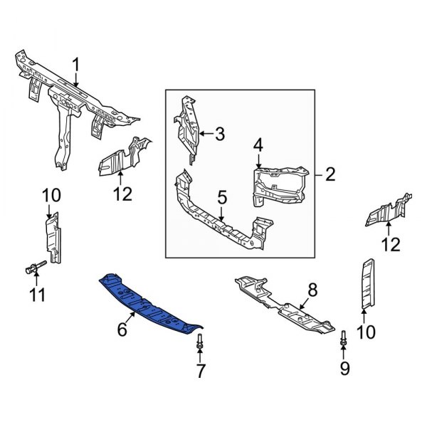 Radiator Support Splash Shield