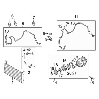 Kia OE - Air Conditioner & Heater - Condenser, Compressor & Lines (From 11/2006)