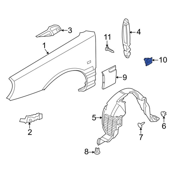 Fender Molding Retainer