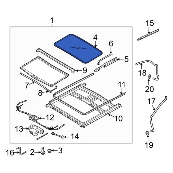 Sunroof Glass