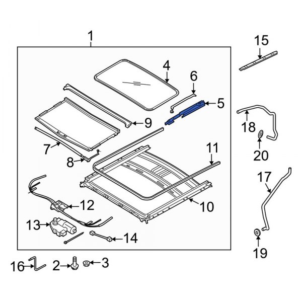 Sunroof Guide Jaw