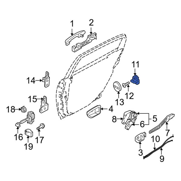 Door Lock Striker Plate