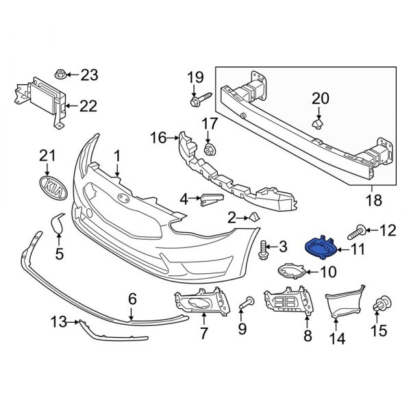 Bumper Cover Spacer Panel