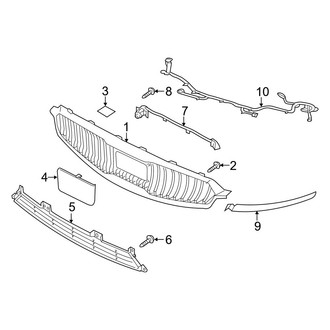 Kia OE - Front Bumper & Grille - Grille & Components (With Adaptive Cruise)