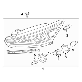 Kia OE - Front Lamps - Headlamp Components (Halogen)
