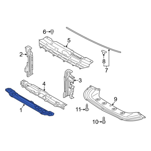 Radiator Support Tie Bar