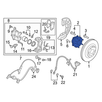 Kia OE - Front Wheel Bearing and Hub Assembly
