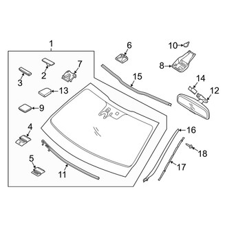 Kia OE - Windshield - Reveal Moldings
