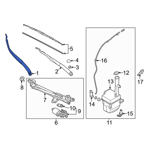 Windshield Wiper Arm