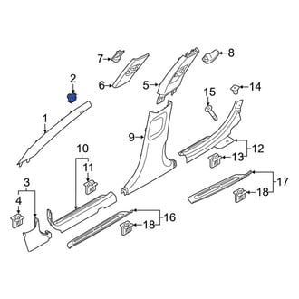 Kia OE - Lower Body A-Pillar Trim Panel Clip