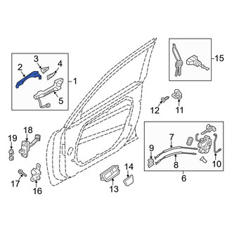Kia OE - Rear Left Outer Exterior Door Handle