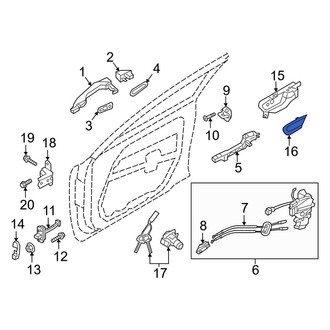 Kia OE - Front Left Interior Door Handle Trim