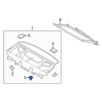 Kia OE - Package Tray Trim Clip