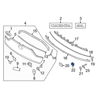Kia OE - Deck Lid Molding Clip