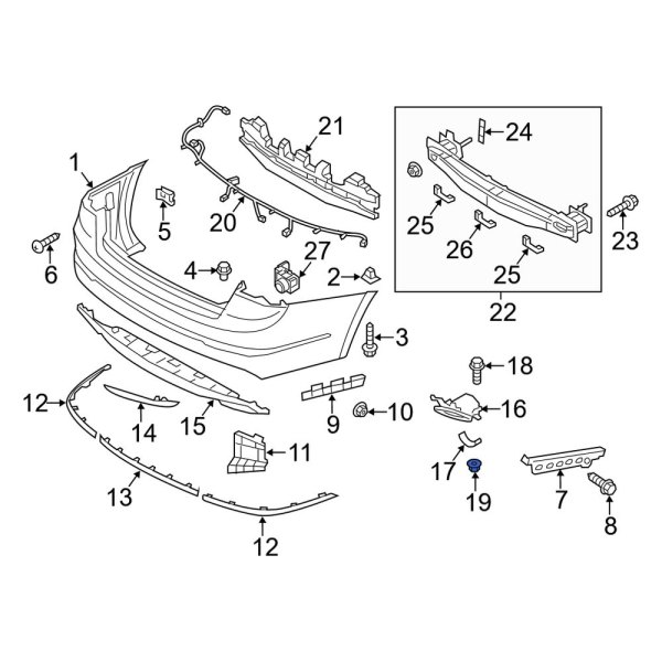 Bumper Cover Heat Shield Nut