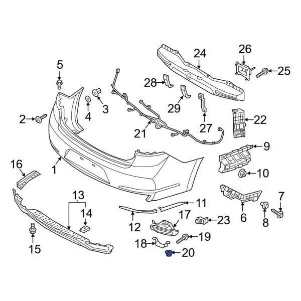 Bumper Cover Heat Shield Nut