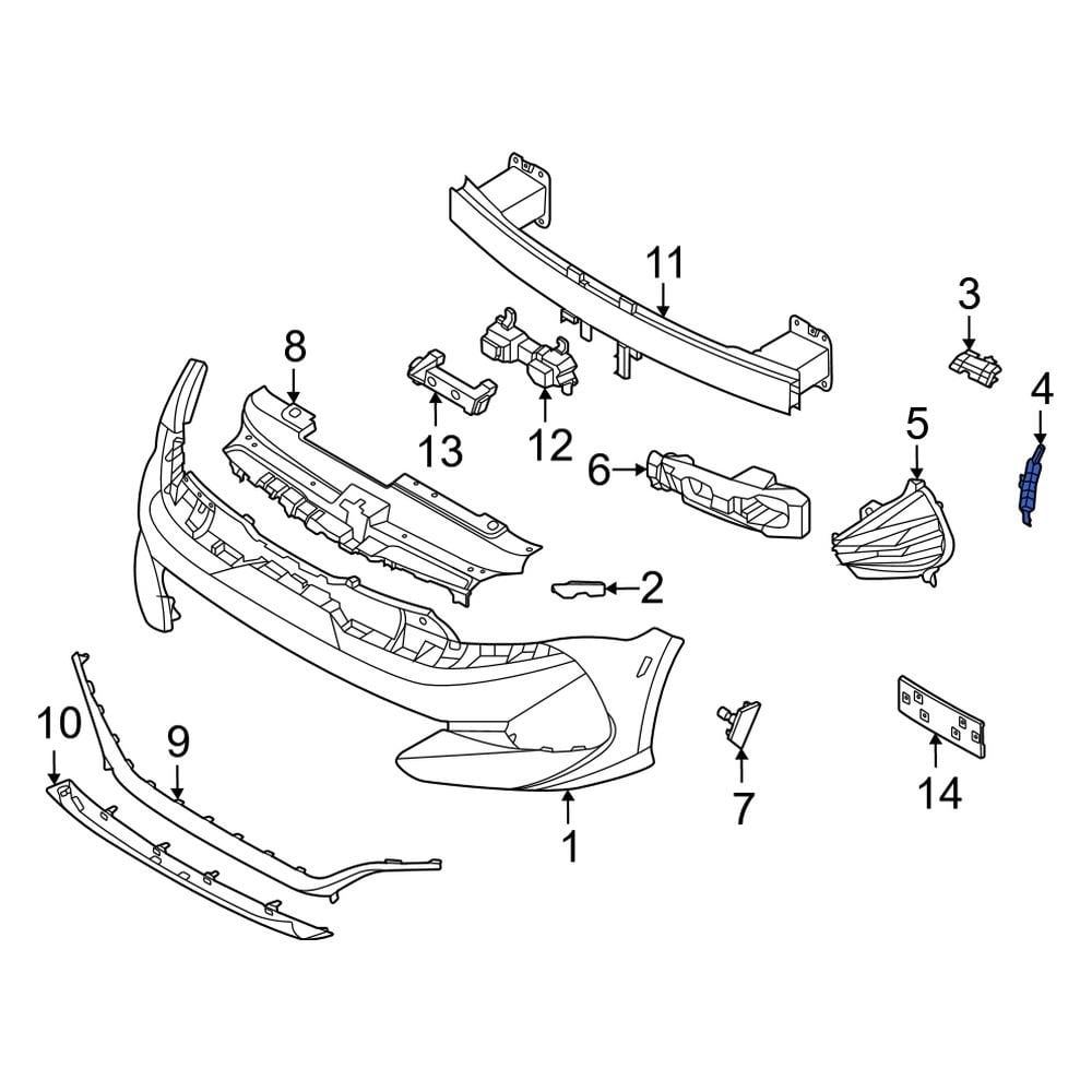 Kia OE 865C1L3300 - Front Left Bumper Trim