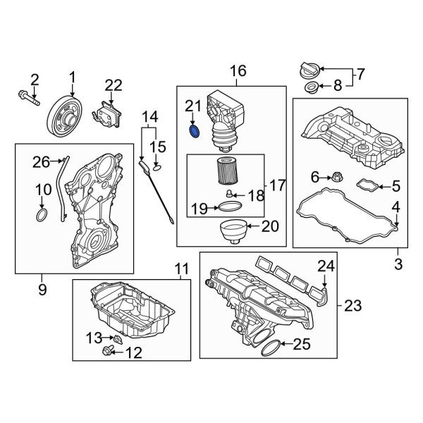 Engine Oil Filter Housing Cover Seal