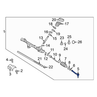 Kia OE - Right Outer Steering Tie Rod End