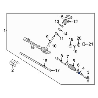 Kia OE - Inner Steering Tie Rod Nut