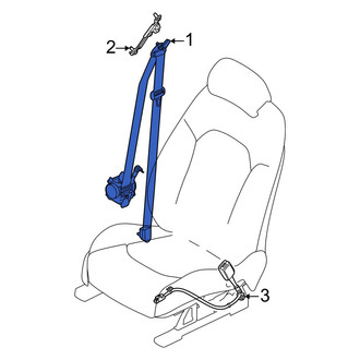 Kia OE - Rear Left Seat Belt Lap and Shoulder Belt