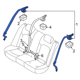 Kia OE - Rear Right Seat Belt Lap and Shoulder Belt