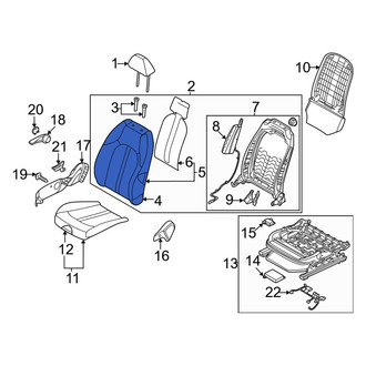 Kia OE - Front Right Seat Back Cushion