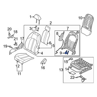 Kia OE - Front Right Inner Seat Back Recliner Adjustment Mechanism Cover