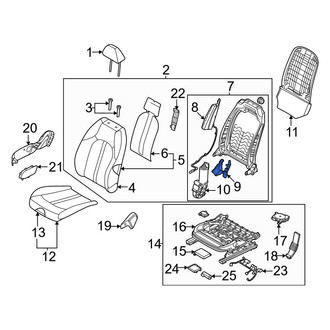 Kia OE - Front Left Outer Seat Back Recliner Adjustment Mechanism Cover