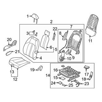 Kia OE - Front Right Seat Back Assembly
